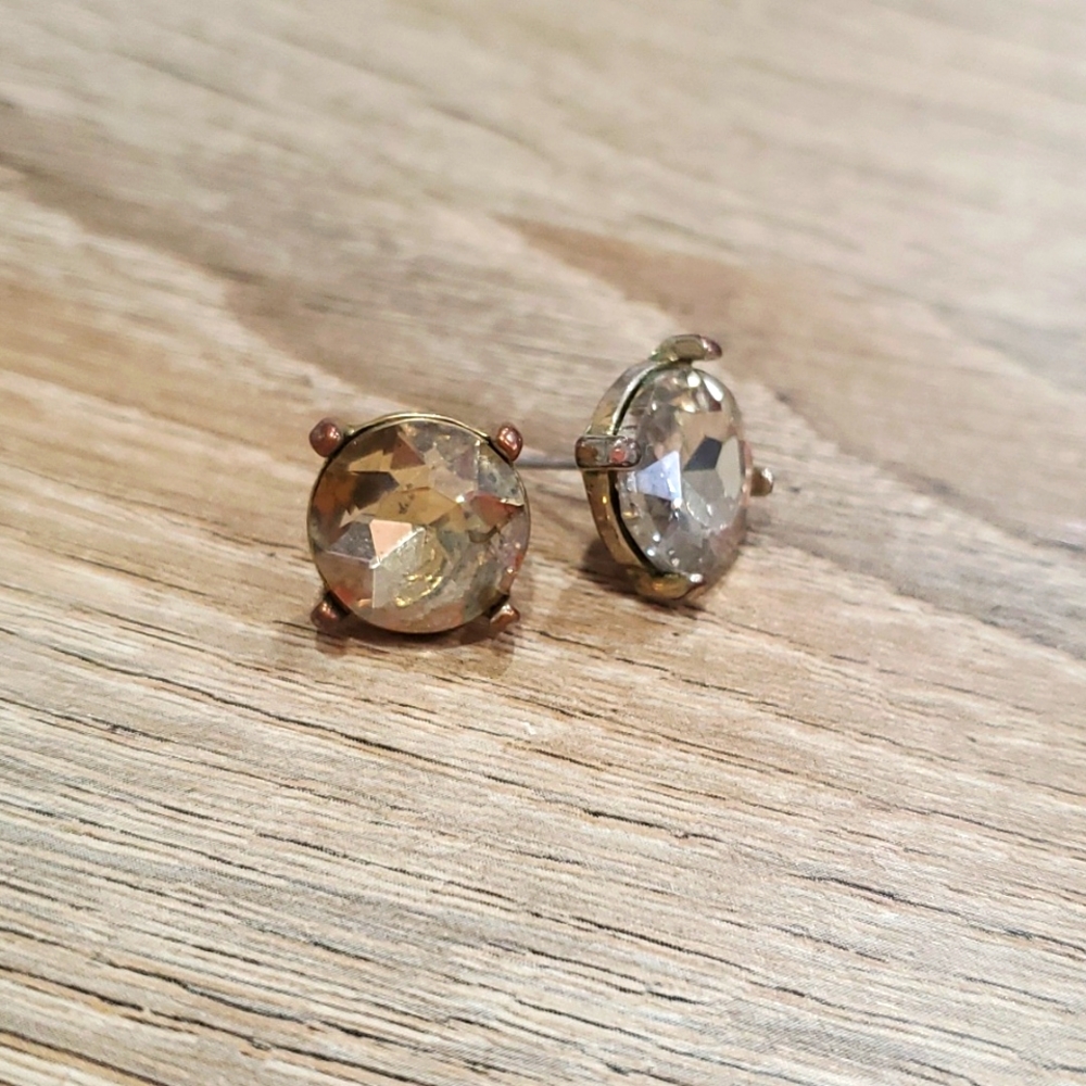 Gold stud earrings